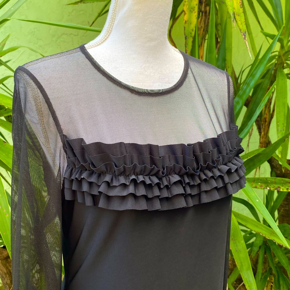 Black Sheer Top